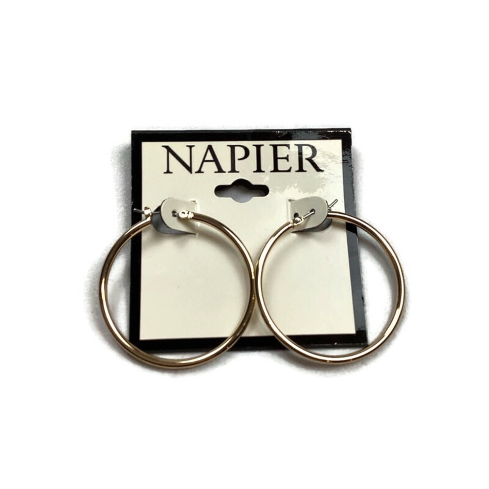 Napier Gold Tone Hoop Earrings